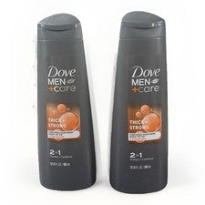 Champú y acondicionador Dove Men +Care 2 en 1 grueso + fuerte + calcio 2PK, 12FL