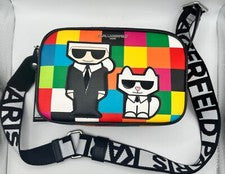 Karl Lagerfeld Paris Multicolor Brillante Cuadros Bloque Nuevo con Etiquetas Estilo: LH5E49BJ