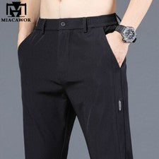 Pantalones Clásicos Para Hombre Pantalón Recto Delgado Moda Lujo Elegante Vestir