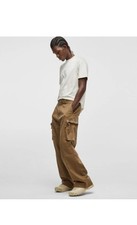 Pantalones de pierna ancha Mode of One para hombre marrón militar talla 30 accesorio de moda