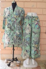 Vestido Floral Indio Para Mujer Kimono Palazo Conjuntos Novia Kimonos Noche Maxi Vestido EE. UU.