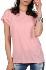 Camiseta Top Mujer Gran Tamaño Mezcla Algodón Elástico Natural