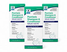 Champú y acondicionador Quality Choice para psoriasis del cuero cabelludo, 11 oz, paquete de 3 medicados