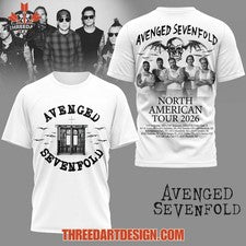Camiseta Avenged Sevenfold 2026 Estilo Metal Abanico Gráfico 3D