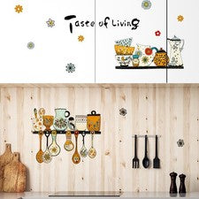 Pegatinas de pared Home D??cor Cubiertos de cocina decorativos respetuosos con el medio ambiente