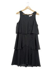 Vestido de noche mujer sheego negro talla 42 elegante festivo sin mangas vestido midi