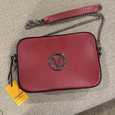 Bolso de mano Valentino Babette Palmellato de cuero para mujer rojo