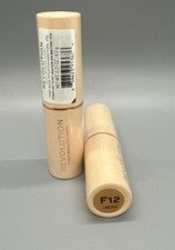 Base en barra base rápida Makeup Revolution Beauty paquete de 2 tonos sellados F12