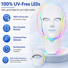 Máscara de rejuvenecimiento facial de luz roja LED de 7 colores terapia de luz cuidado de la piel