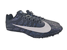 Nike Zoom Rival S 9 Para hombres Negro Índigo Niebla Moteado Carreras Sprint Pista Zapatos 13