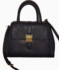 Bolso de hombro CALVIN KLEIN de cuero saffiano negro para mujer