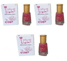 3 paquetes de aceite de almizcle Sabaya Al Tahara para mujer perfume puro 3 paquetes X 6 ml