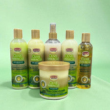 African Pride Olive Miracle Juego de Cuidado del Cabello - Champú, Aceites y Acondicionadores