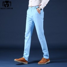 Pantalones Casuales Para Hombre Pantalón Elegante De Algodón Moda Negocios Lujo