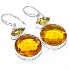 Pendiente de joyería de plata esterlina 925 hecho a mano con piedras...