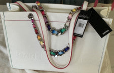 Bolso de Mano KARL LAGERFELD PARIS Savoie Grande de Cuero Multicolor