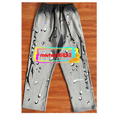 Pantalones deportivos de gel para hombre y mujer de algodón estilo callejero pantalones deportivos de ocio