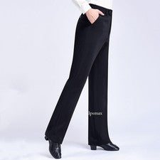Hombres Modernos Pantalones de Baile Latino Sólidos Rectos Pantalones de Práctica Baile Salón