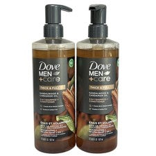 Champú 2 en 1 2 Dove Men+Care grueso y completo + acondicionadores sándalo y cardamomo