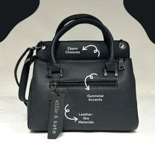 Bolsos bandolera de diseñador de moda para mujer con asa superior - negros