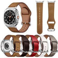 Correa de cuero genuino para reloj Samsung Galaxy Ultra 47 mm | Galaxy 8 clásico 46 mm