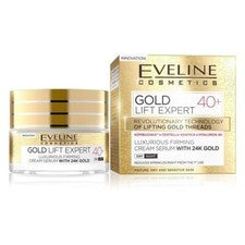 Crema facial Eveline Cosmetics 24K Gold crema 40+ crema para el cuidado facial