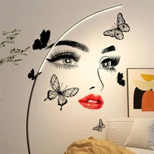 PEGATINA DE PARED PESTAÑAS CALCOMANÍA CITA OJOS VINILO MURAL ARTE HOGAR NIÑAS DORMITORIO DECORACIÓN