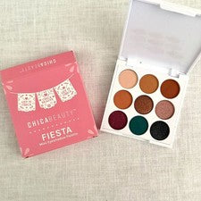 Mini paleta de sombras de ojos ChicaBeauty Fiesta tamaño de viaje 9 color vegano limpio