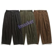 Pantalones cargo de trabajo 100 % algodón estilo japonés para hombre pantalones rectos sueltos informales