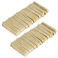 50 piezas pinzas utensilios de cocina desechables pinzas de bambú pinzas para tostadas naturales 8672