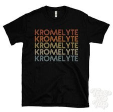 CAMISETA KROMELYTE ESTILO RETRO REPETIDO Hombre y Mujer Novedad Genial Nombre Regalo