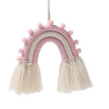 1 pieza Colgante Tejido Arco Iris Precioso Arco Iris Colgante Adorno Decoración del Hogar ()