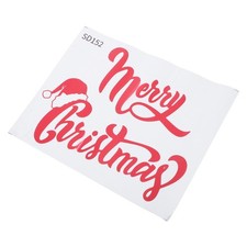 1 Pc Reutilizable PVC Navidad Pegatina Pared Roja para Decoración del Hogar