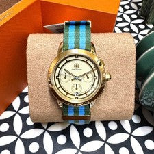 NUEVO TORY BURCH The Tory Cronógrafo Estilo Militar Correa Reloj TBW1037