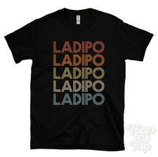 CAMISETA LADIPO ESTILO RETRO REPETIDO Hombre y Mujer Novedad Genial Nombre Regalo