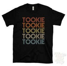 CAMISETA ESTILO RETRO REPETIDA TOOKIE Hombre y Mujer Novedad Genial Nombre Regalo