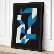 Impresión en lienzo geométrica geometría angular arte de pared decoración del hogar listo para colgar