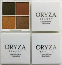 Lote de 4 paletas de sombras de ojos ORYZA Beauty Camo Shimmer nuevas/selladas