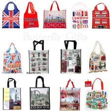 Union Jack Bolso de Compras London Eye Plegable Eco Bolso Reino Unido Recuerdo Conjunto de Regalo Bolsas