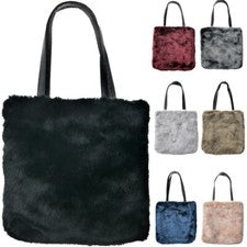 Bolso de hombro de invierno de piel sintética para mujer Bolso de mano para dama Varios colores