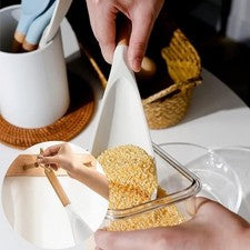 Pala de arroz de silicona con mango de madera para cocinar y hornear todos los días 29,7 cm