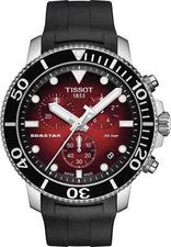 Tissot Seastar 1000 Cronógrafo Rojo Gradiente Dial Reloj Hombre T120.417.17.4...