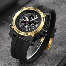 Skmei Men's Sport Watches Water Resistant Analog&Digital Stopwatch Rubber Wrist