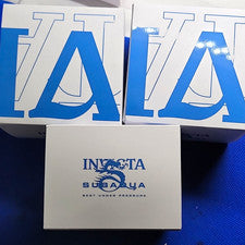Caja de presentación de cartón papel blanco/azul Invicta Subaqua estuche 1 relojes