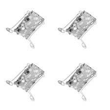 Cartera Bandolera de Cadena 4 piezas: Bolso Bandolera de Lentejuelas Brillantes para Mujer - Fiesta Brillante