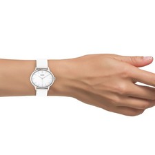 Oozoo Reloj Mujer Cuero C10940 Analógico Cuarzo Pulsera Blanco Timepieces UOC10940