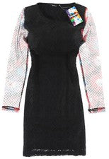 Desigual Kleid Dress Damen Gr.34 Spitzenkleid neu mit Etikett Mehrfarbig 133925