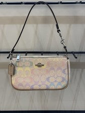 Nuevo con etiquetas Coach Nolita 19 en lona Rainbow Signature cdc38 arena plateada