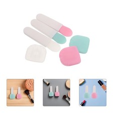 Aplicador de brochas de maquillaje de silicona 3 piezas cepillos faciales esteticista