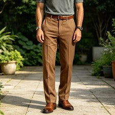 Pantalones de verano de lino clásicos para hombre traje recto pantalones para oficina uso diario